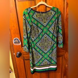 Vince Camuto green floral dress